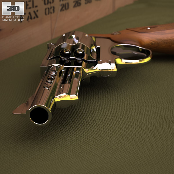 Smith & Wesson Model 29 4 Inc barrel 3D model