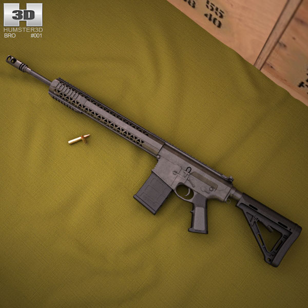 BRO PG15 .308 Magpul 3D model