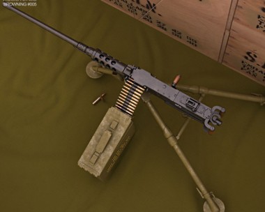 Browning M2 3D Model