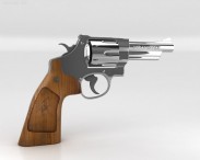 Smith & Wesson Model 29 4 Inc barrel 3d model