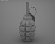 F1 Grenade 3d model